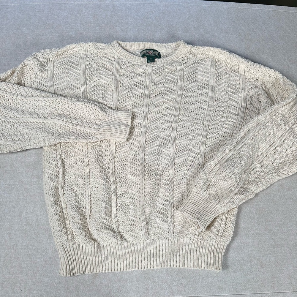 American Eagle Cream Cable Knit Sweater – Women Size Large